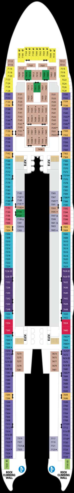 Deck plan for Allure of the Seas