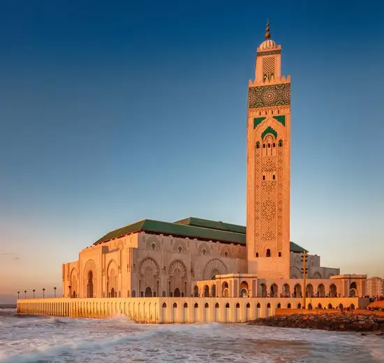 Image related to Casablanca - a mosque at sunset
