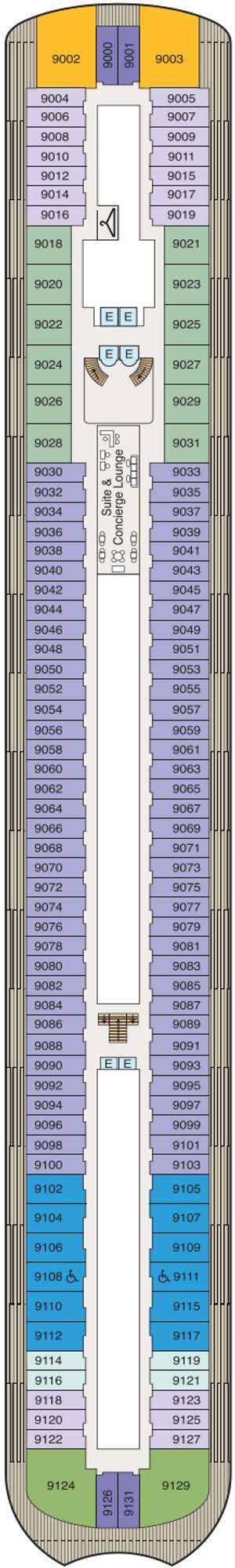 Deck plan for Oceania Sonata