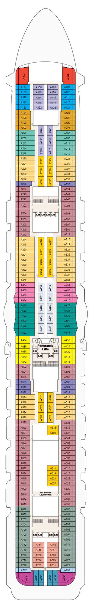 Deck plan for Regal Princess