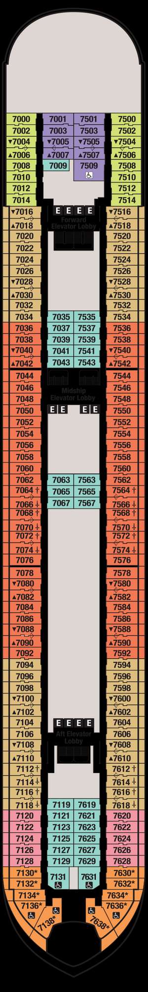 Deck plan for Disney Wonder