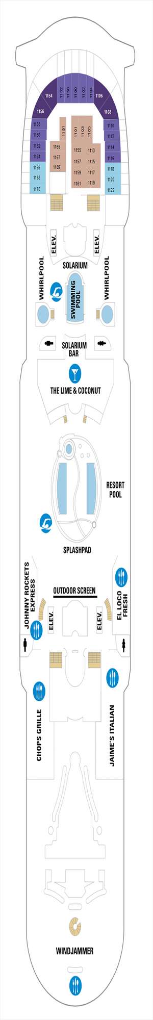 Deck plan for Navigator of the Seas