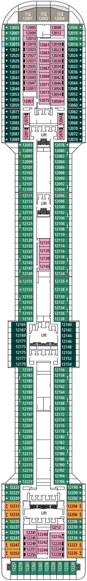 Deck plan for MSC Splendida