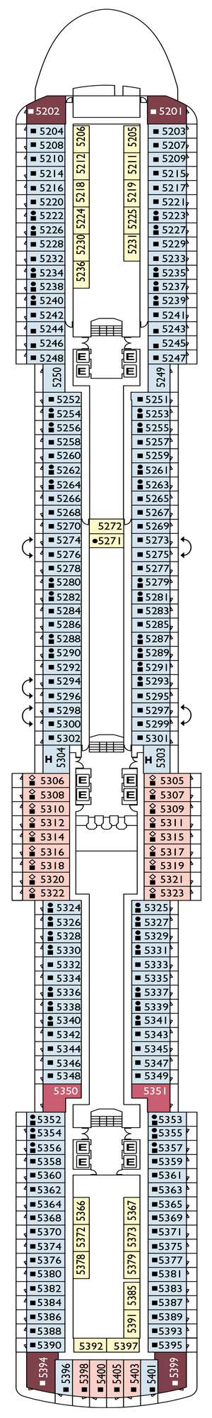 Deck plan for Costa Deliziosa