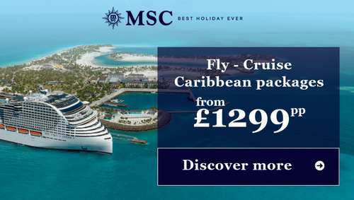 MSC Caribbean iglu  promotional banner