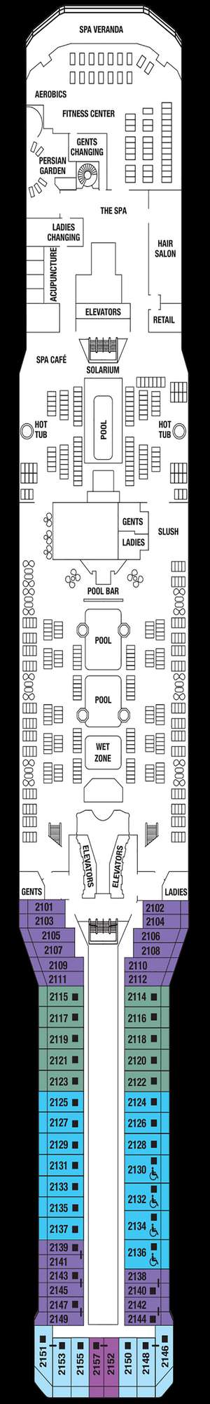 Deck plan for Celebrity Eclipse