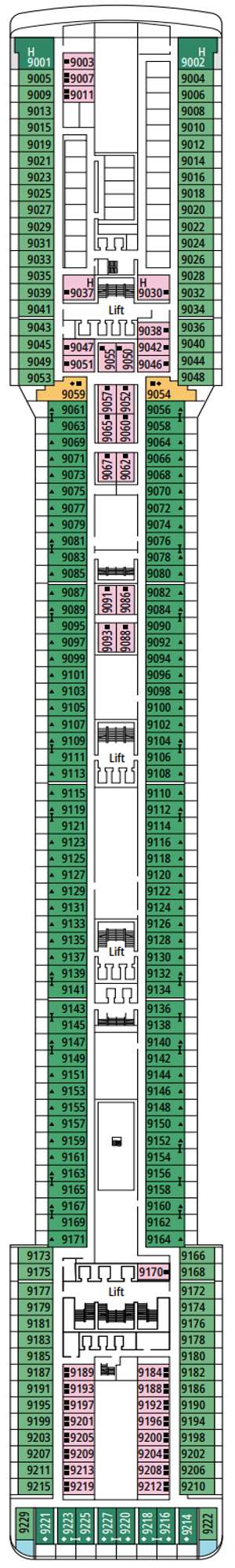 Deck plan for MSC Magnifica