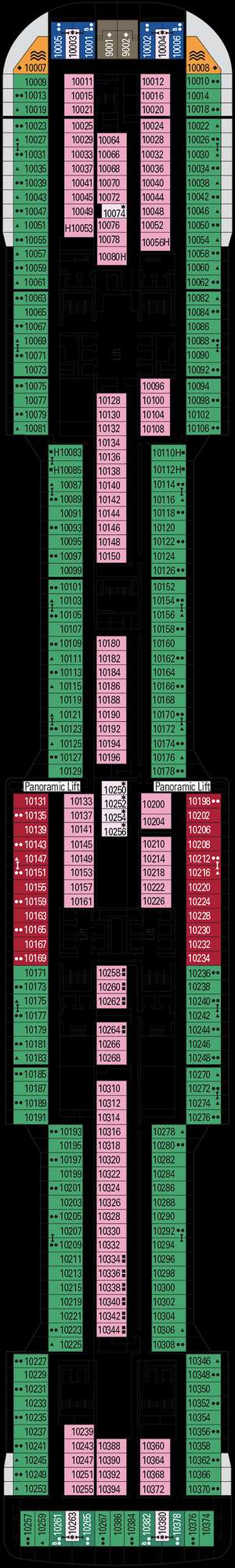 Deck plan for MSC Meraviglia