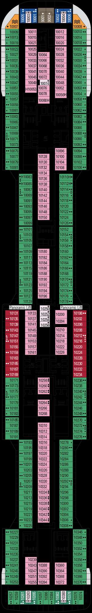 Deck plan for MSC Meraviglia