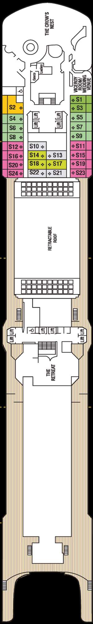 Deck plan for Arcadia