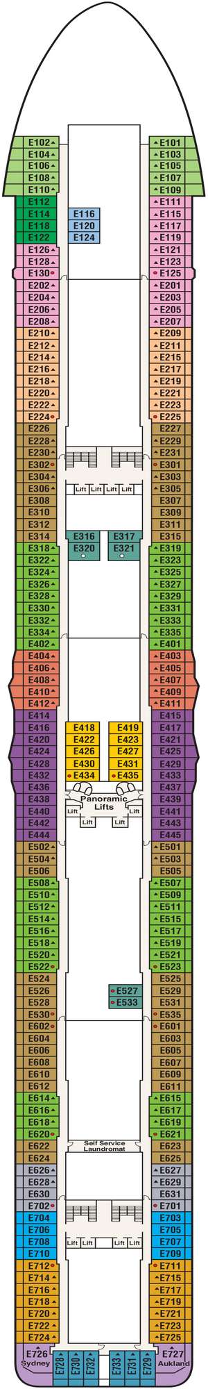 Deck plan for Royal Princess