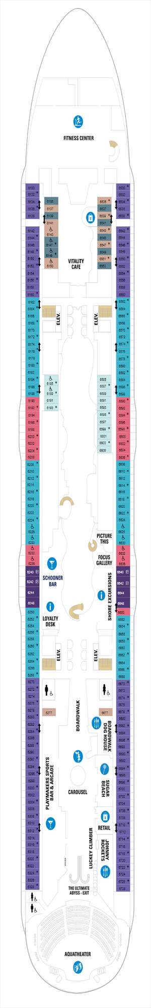 Deck plan for Wonder of the Seas