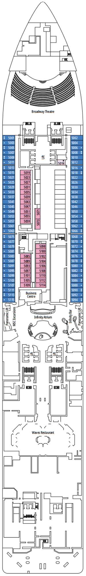 Deck plan for MSC Meraviglia