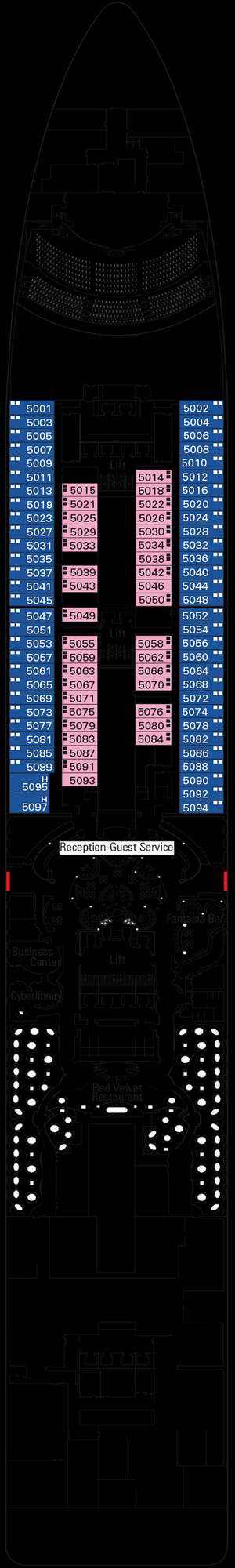 Deck plan for MSC Fantasia