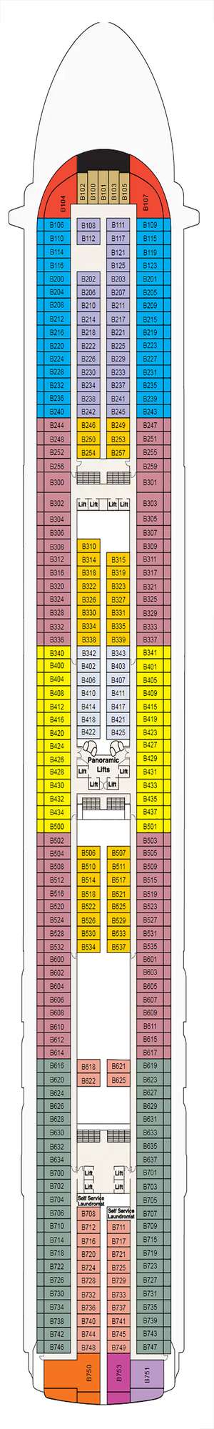 Deck plan for Sapphire Princess