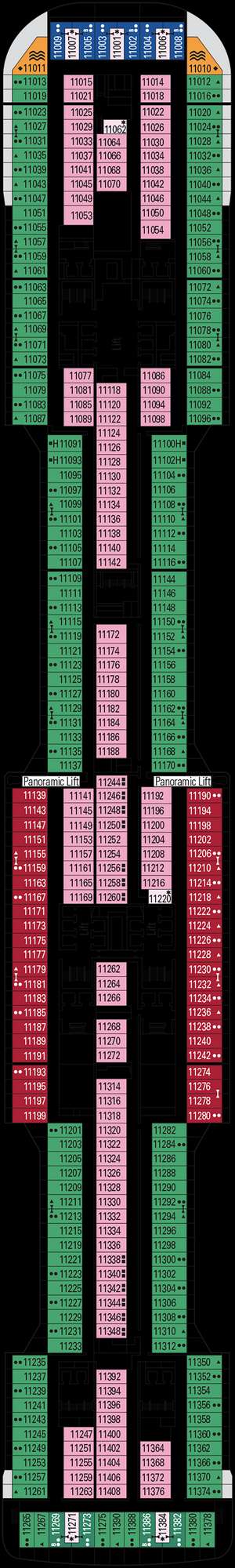 Deck plan for MSC Meraviglia