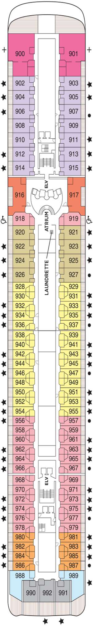 Deck plan for Regent Seven Seas Mariner