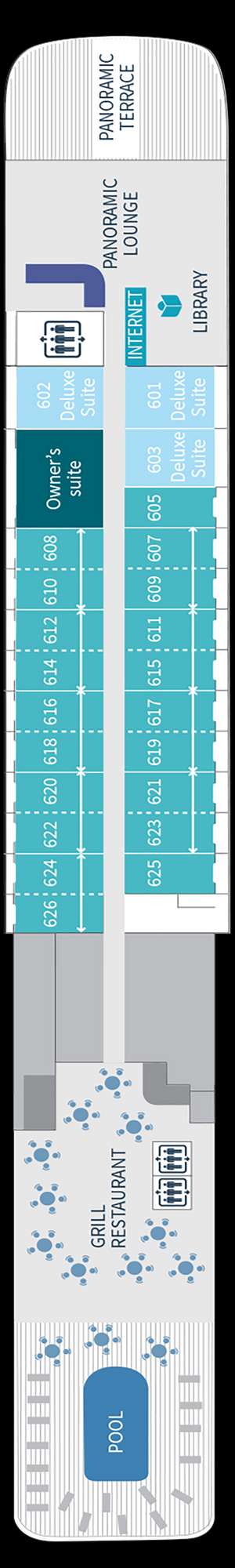 Deck plan for Le Soleal