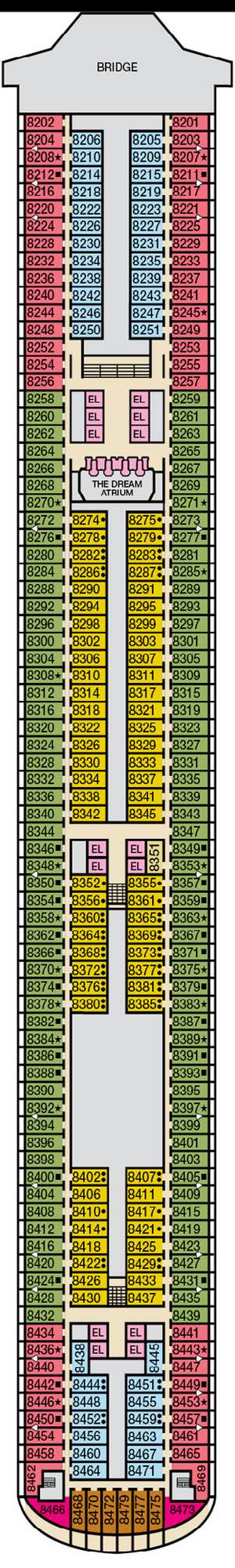 Deck plan for Carnival Dream