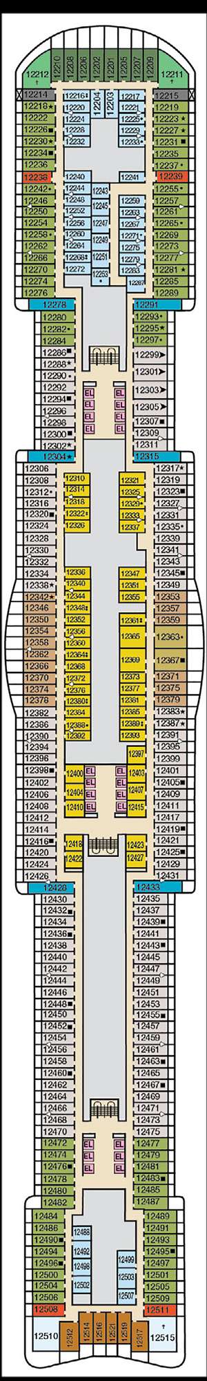 Deck plan for Carnival Jubilee