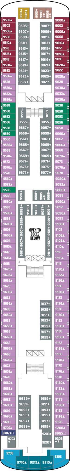 Deck plan for Norwegian Spirit
