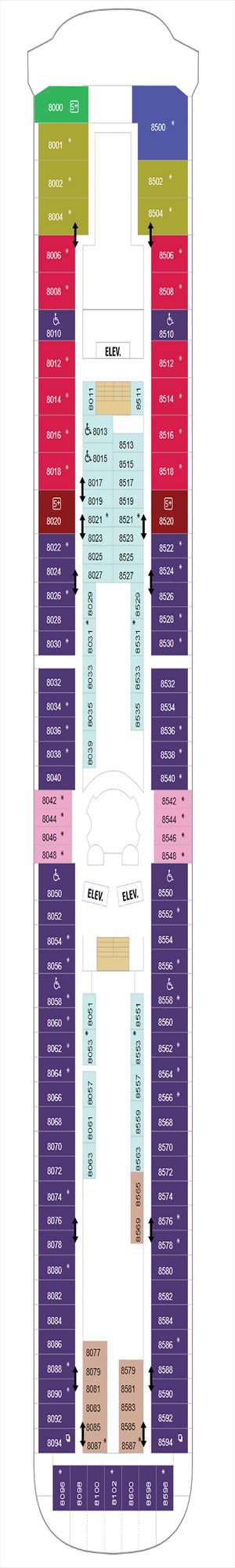 Deck plan for Rhapsody of the Seas