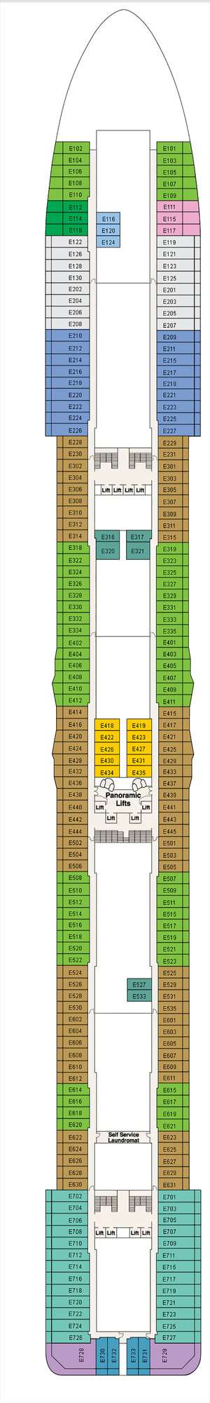 Deck plan for Sky Princess