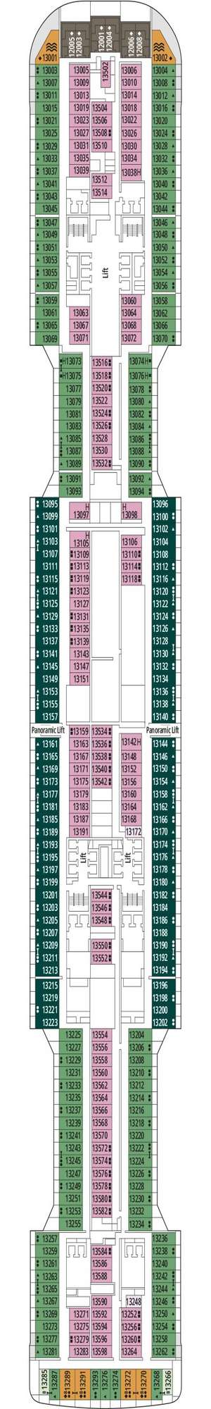 Deck plan for MSC Euribia