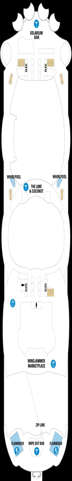 Deck plan for Allure of the Seas