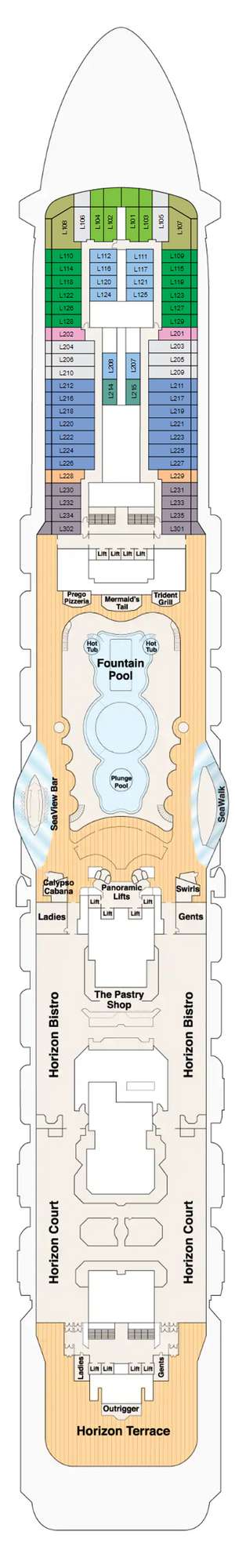 Deck plan for Regal Princess