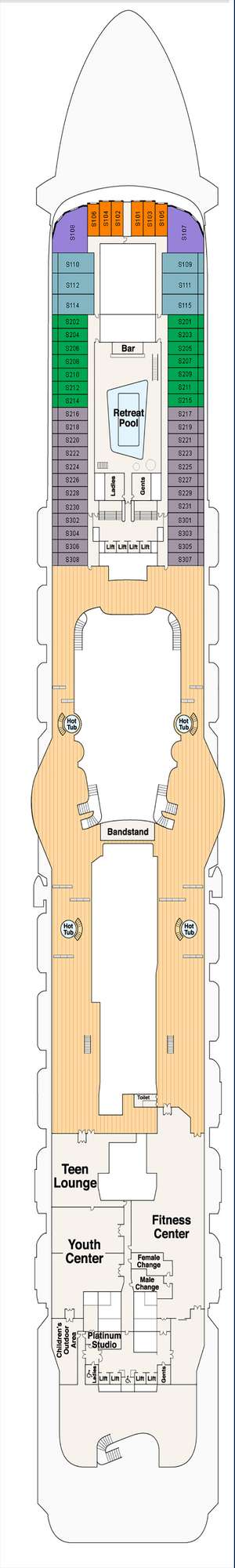 Deck plan for Sky Princess