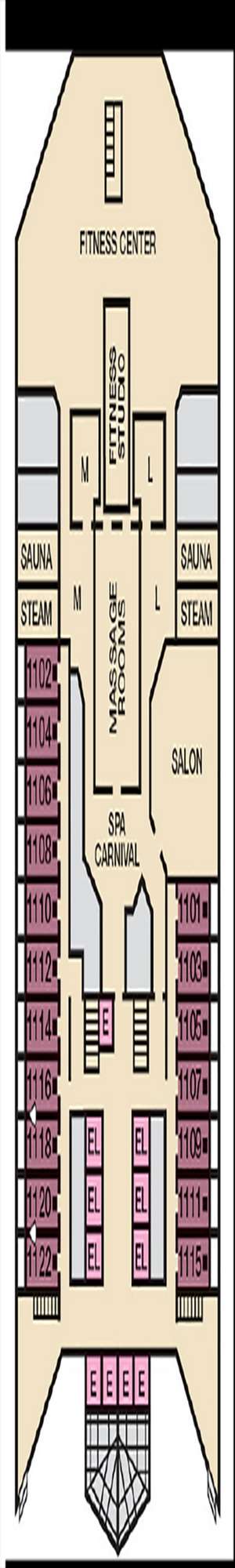 Deck plan for Carnival Valor