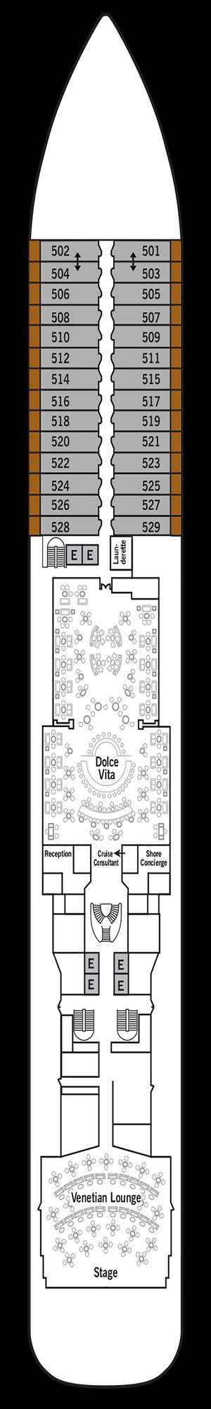 Deck plan for Silver Dawn