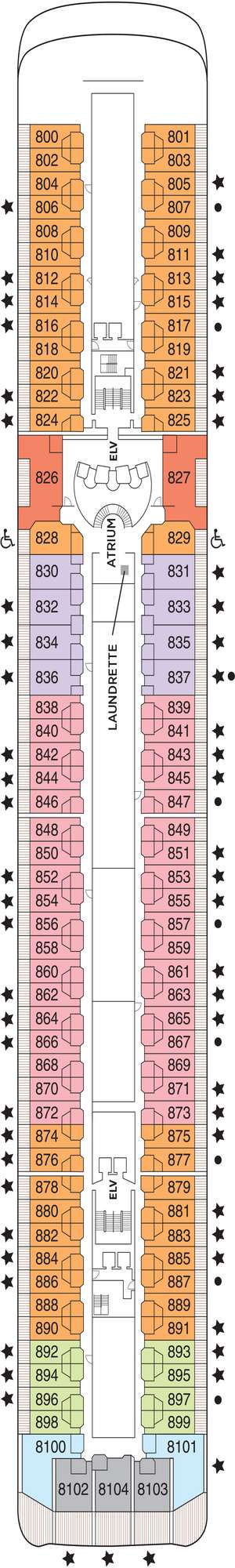 Deck plan for Regent Seven Seas Mariner