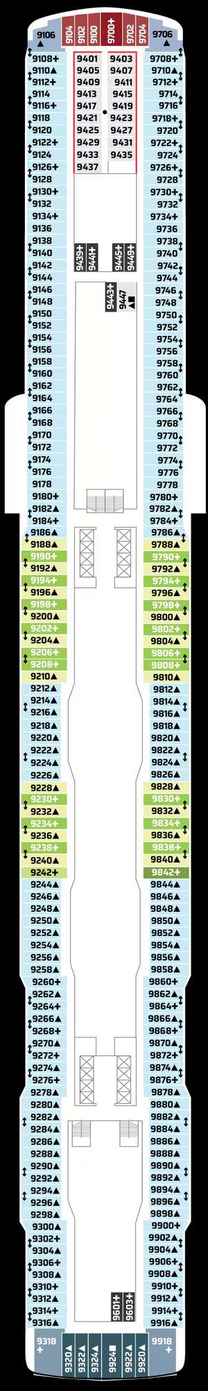 Deck plan for Norwegian Bliss