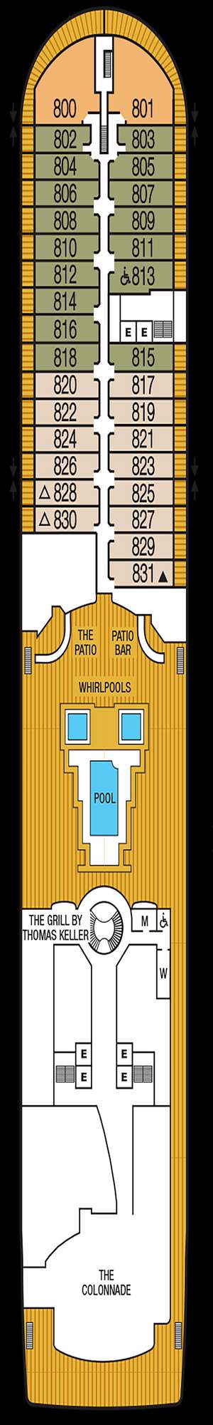 Deck plan for Seabourn Quest