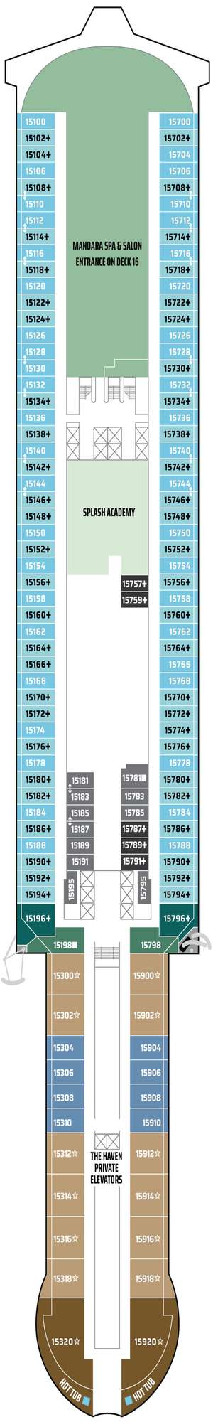 Deck plan for Norwegian Viva