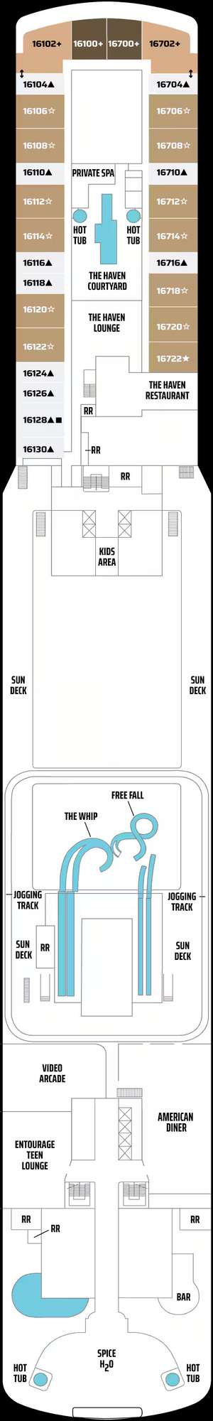 Deck plan for Norwegian Breakaway