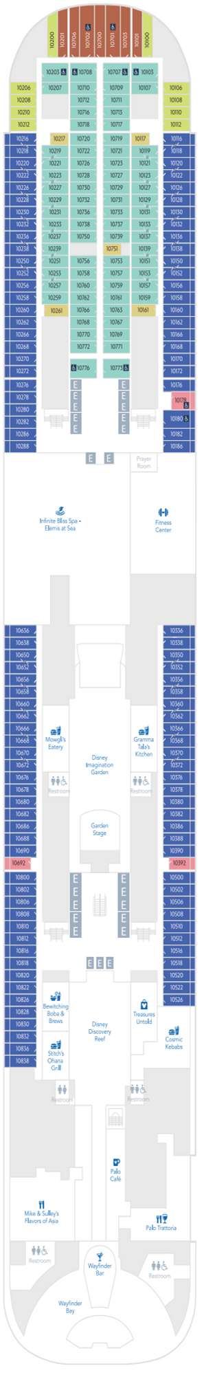 Deck plan for Disney Adventure