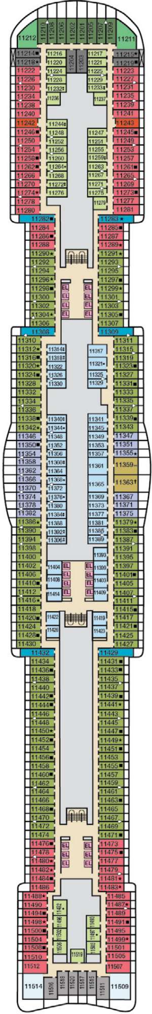 Deck plan for Carnival Festivale