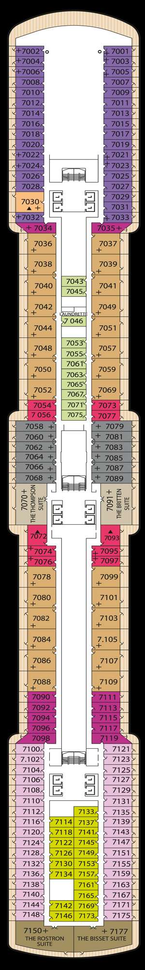 Deck plan for Queen Elizabeth