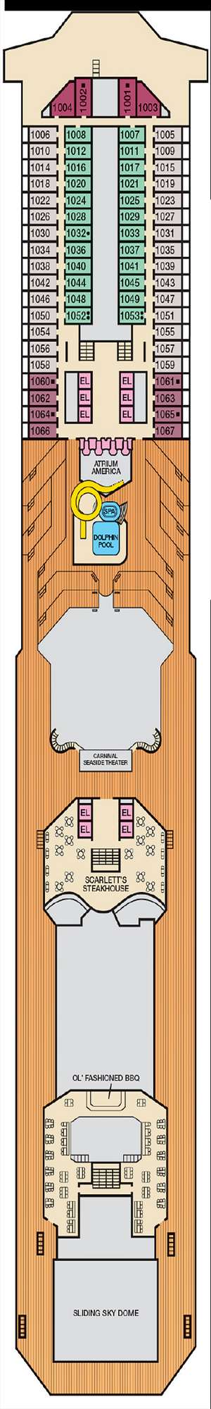 Deck plan for Carnival Valor