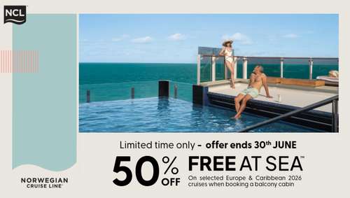 NCL - Half Price FAS -June 2026 IG promotional banner