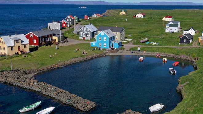 Step back in time on a tiny, car-free island of turf-roofed cottages in Breiðafjörður.