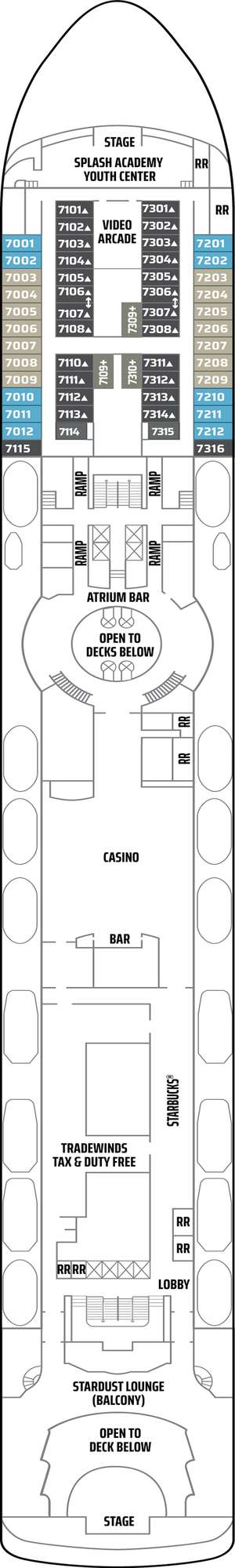 Deck plan for Norwegian Sky