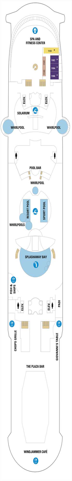 Deck plan for Independence of the Seas