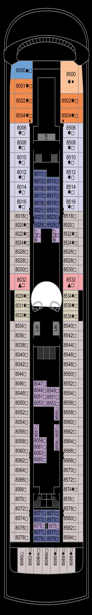 Deck plan for Marella Discovery