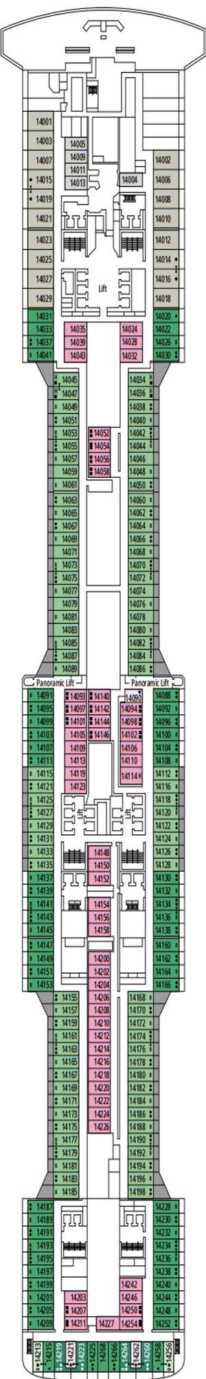 Deck plan for MSC Meraviglia