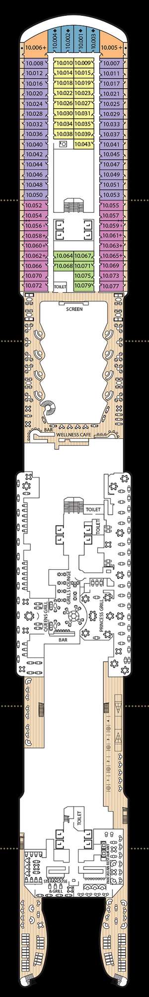 Deck plan for Queen Anne