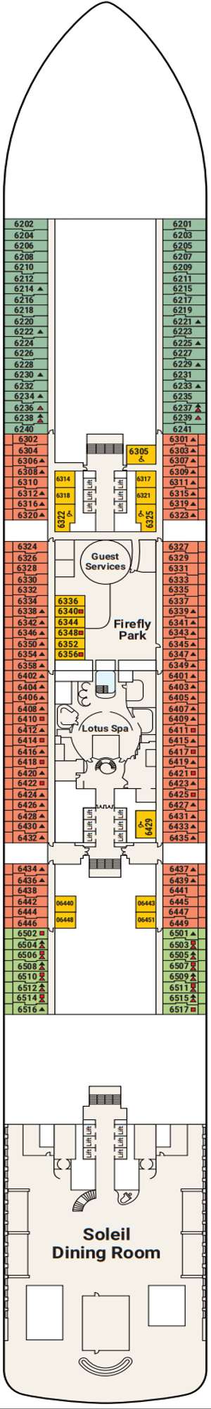 Deck plan for Sun Princess